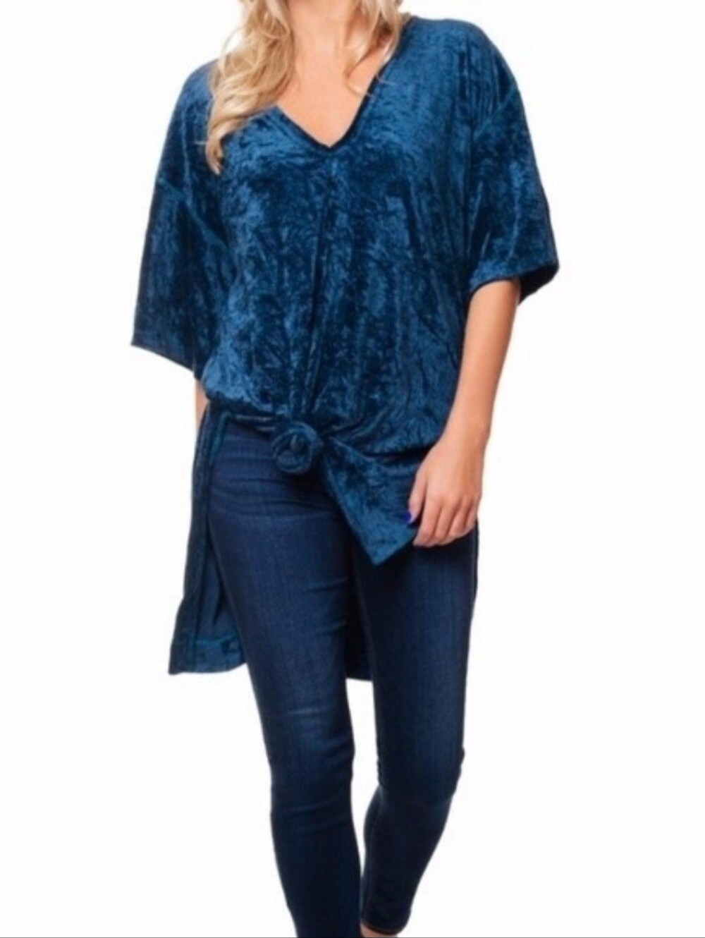 Free People Blue Velvet Tunic - NWT! - Picture 12 of 16